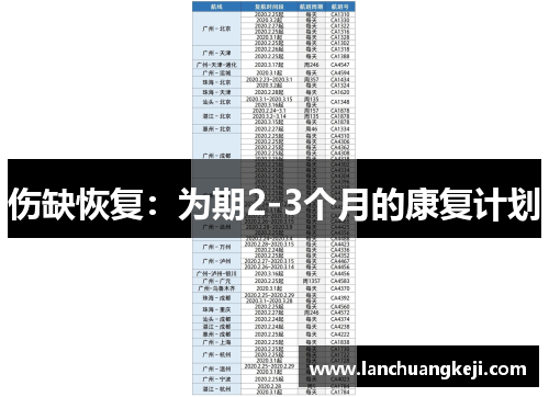 伤缺恢复：为期2-3个月的康复计划